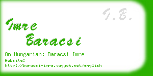 imre baracsi business card